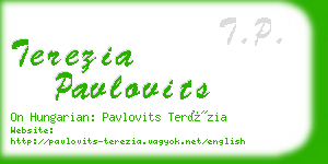 terezia pavlovits business card